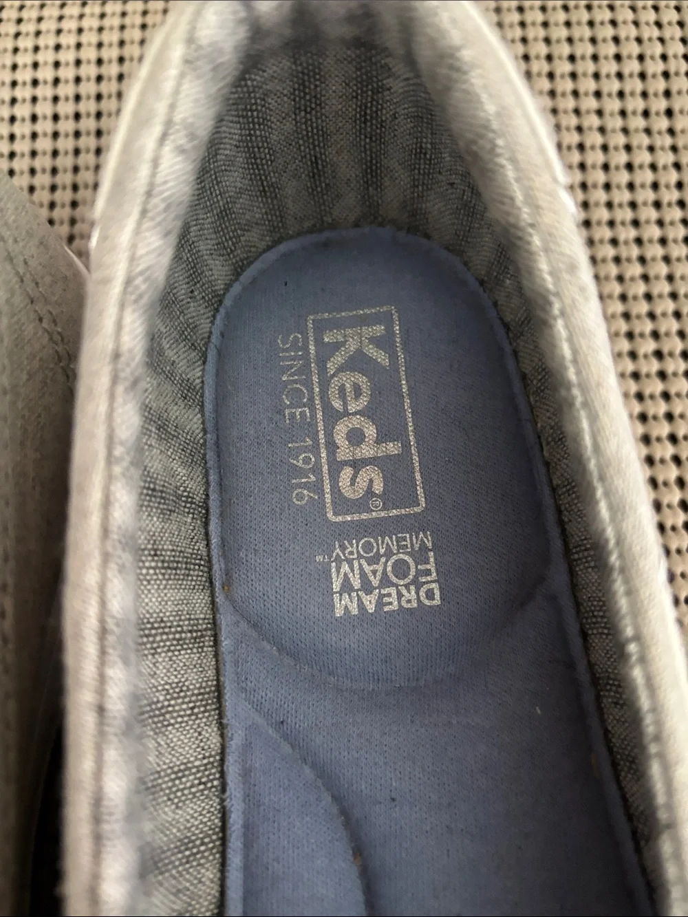 NWOT Keds Silver Gray Canvas Lace-Top Boat Shoes - Picture 4 of 6